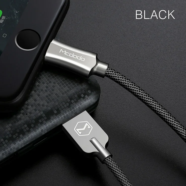Black MCDODO USB кабель 2.4A для iPhone X XS MAX XR 8 7 6 5 6 S plus Кабель для быстрой зарядки кабель для зарядки мобильного телефона Usb кабель для передачи данных - Цвет: Black