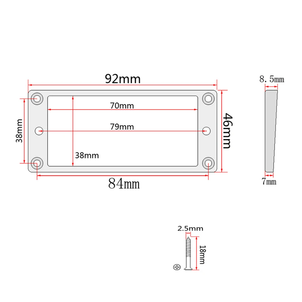 1pc brücke pickup kunststoff rahmen abdeckung gitarre humbucker pickup montage ring rahmen flache top set ersatz für elektrische gitarre fre