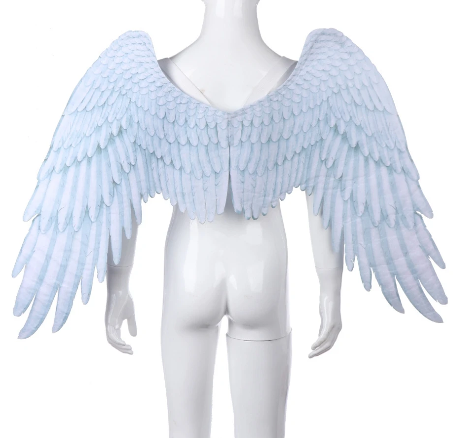 

Реквизит для Хэллоуина детские черные белые крылья ангела