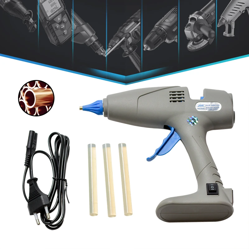 

Hot Melt Glue Gun Machine Dual Power LED Separate Plug-in Type Glue Machine with Melting Glue Gun Stick