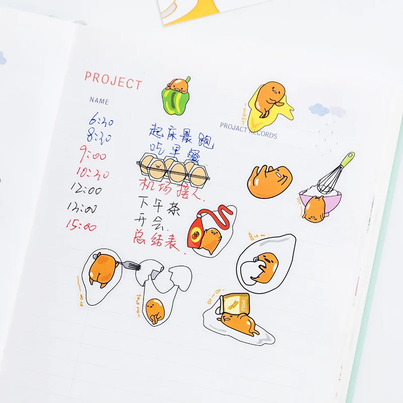 3 листа Kawaii Lazy Egg DIY наклейки декоративные Скрапбукинг дневник альбом этикетка