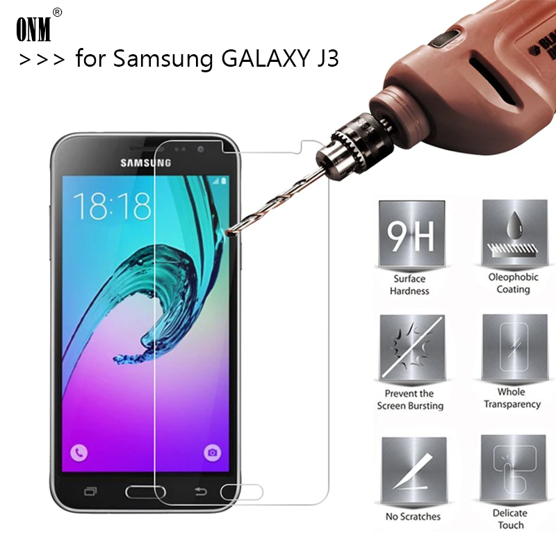 2.5D 0 26 мм 9H Премиум Закаленное стекло для Samsung GALAXY J3 J300 J3000 J300F Защитная пленка *|glass