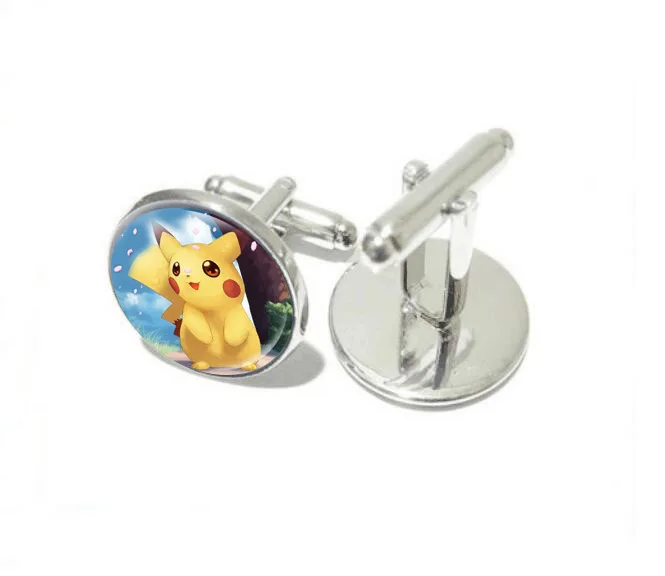 Милые запонки &quotПокемон&quot Пикачу эльфы мяч посеребренные аксессуары