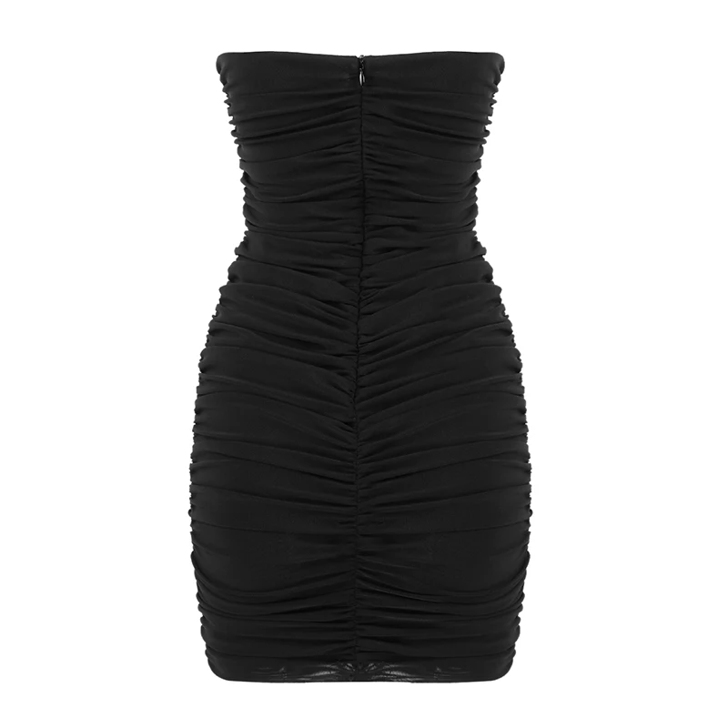 

Sexy Dress Strapless Fashion Celebrity Evening Party Dresses Women Club Mini Bandage Dress Vestidos
