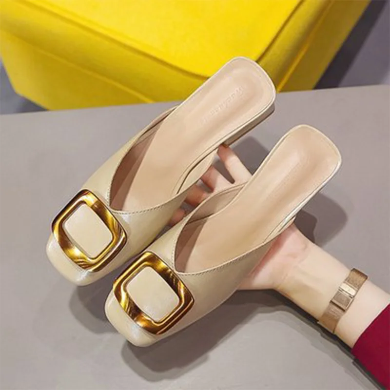 2020 женщин мулов женщина удобные тапочки женские элегантные повседневные горки