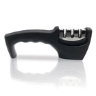 Профессиональный 3 этапа Ножи точилка Алмазный точильный Керамика стержень точилка для заточки Non-slip база Нержавеющаясталь лезвие режущая головка