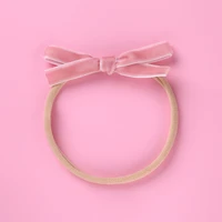 elegant velvet ribbon bow head bands for baby girls bowknot newborn headbands for children kids hair accessories 2021 headwear
