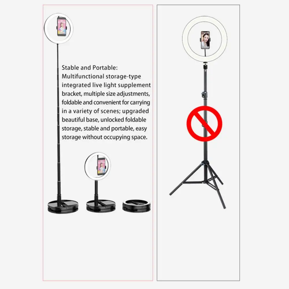 Профессиональный светодиодный светильник для фотосъемки с телескопическим