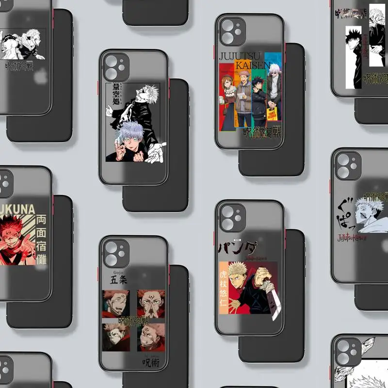 

Jujutsu Kaisen Japan Anime Phone Case matte transparent For iphone 7 8 11 12 plus mini x xs xr pro max cover