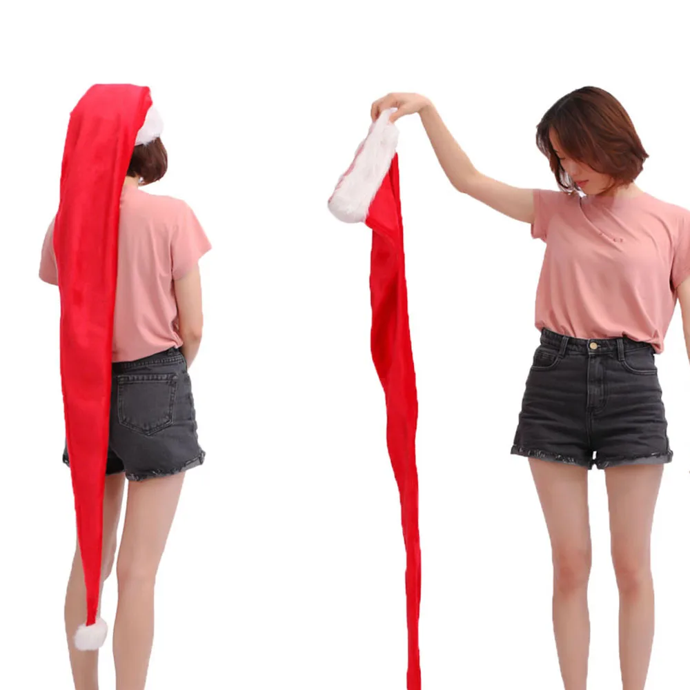 Новинка 2020 года новогодняя длинная шапка Санта Клауса для рождественской