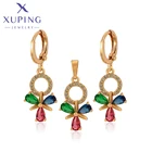 Новое поступление, набор женских ювелирных изделий Xuping Fahion с красочными камнями с позолоченным покрытием ZBS690