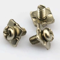 m3m3 5m4 din6900 iso10664 cross round head two combination screw pan head with square pad screws flat tail bolt nickel plated