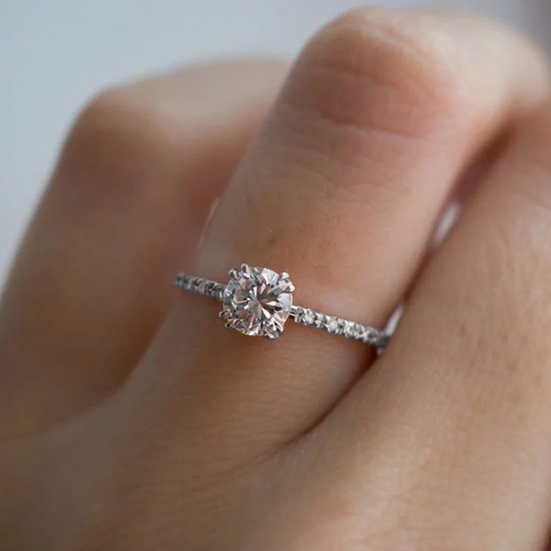 

BABYLLNT, новинка, искусственное серебряное кольцо с микро-инкрустацией, женское свадебное ювелирное изделие, подарок