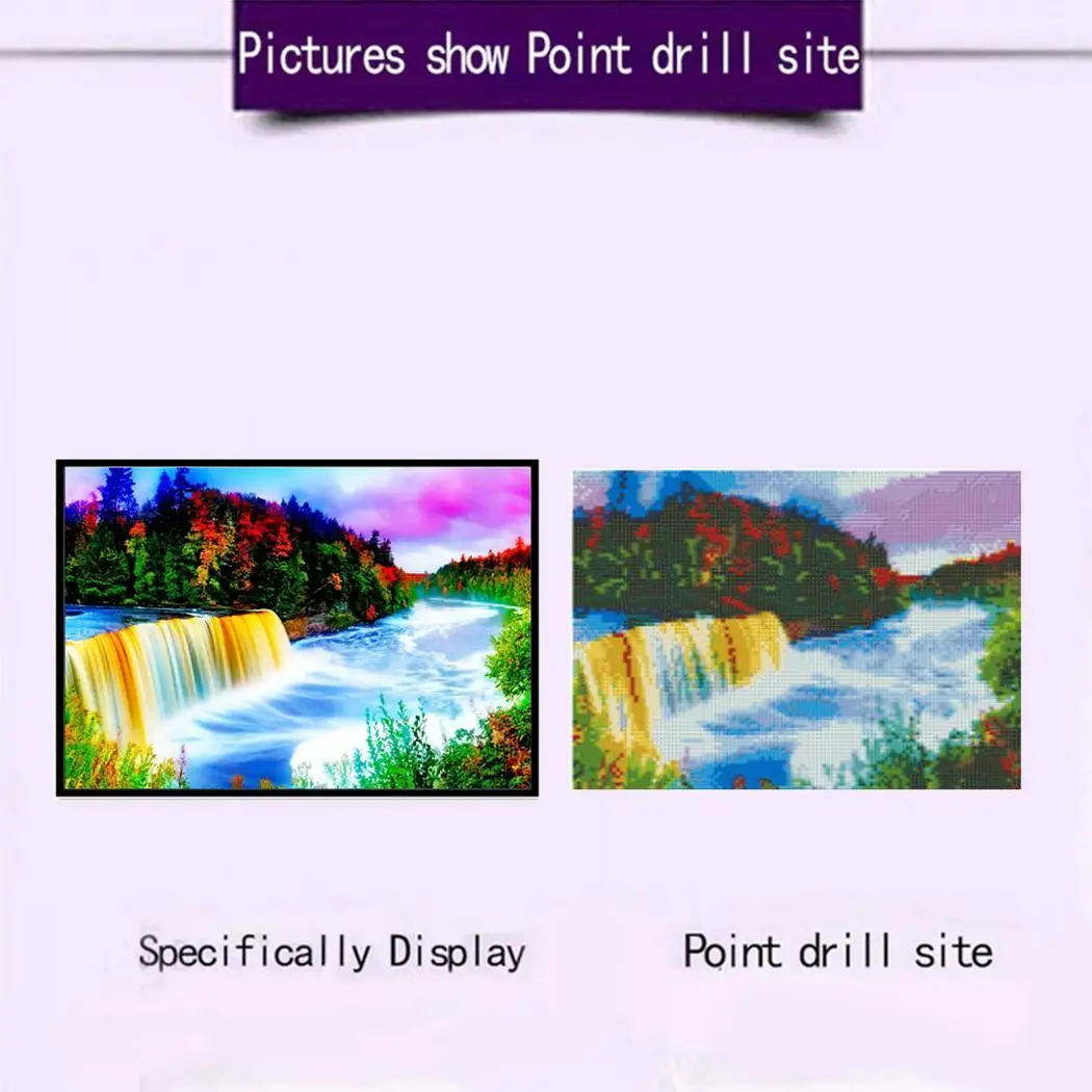 DIY горный хрусталь пейзаж живопись набор вышивка кристаллами вышивки крестом как