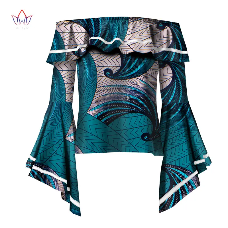 Модная женская рубашка BRW с Африканским принтом повседневный Топ длинным