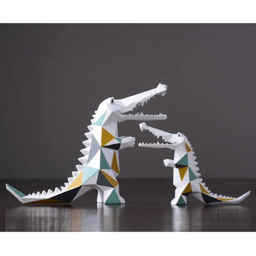 

Geometric Crocodile Nordic Creative Ornaments Animal Desktop Decoration Modern Pendent Handicraft Furnishings Office Crafts