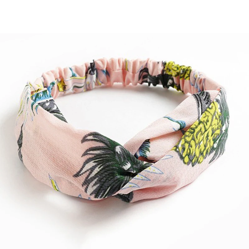 

2021 New Design Fashion Women Summer Style Headbands Bohemian Girl Cross Turban Bandage Bandanas Hairbands Hair Accessories