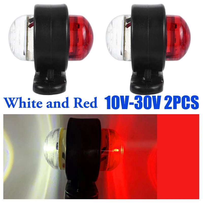 

2ШТ 12 В 24 В Фары для прицепа грузовика СВЕТОДИОДНЫЕ Боковые габаритные огни Габаритные огни грузовика трактора Габаритные огни парковки Красный Белый Янтарный