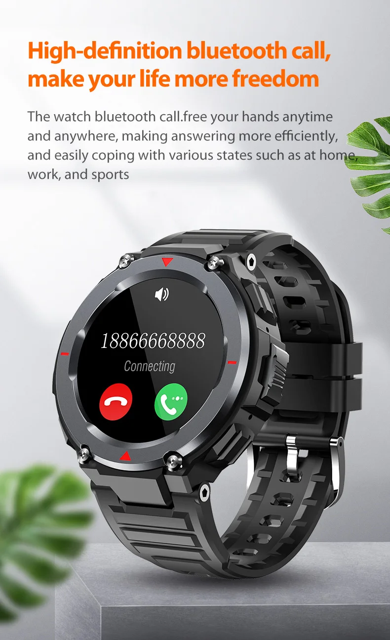 

HopoFit S25 Smart Watch Men Sport Fitness Bluetooth Call Multifunction Music Control Alarm Clock Reminder Smartwatch For iPhone