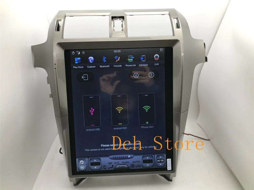 15 дюймов tesla стиль Android 8,1 PX6 автомобильный DVD gps навигация для lexus GX GX400 GX460 радио Поддержка 360