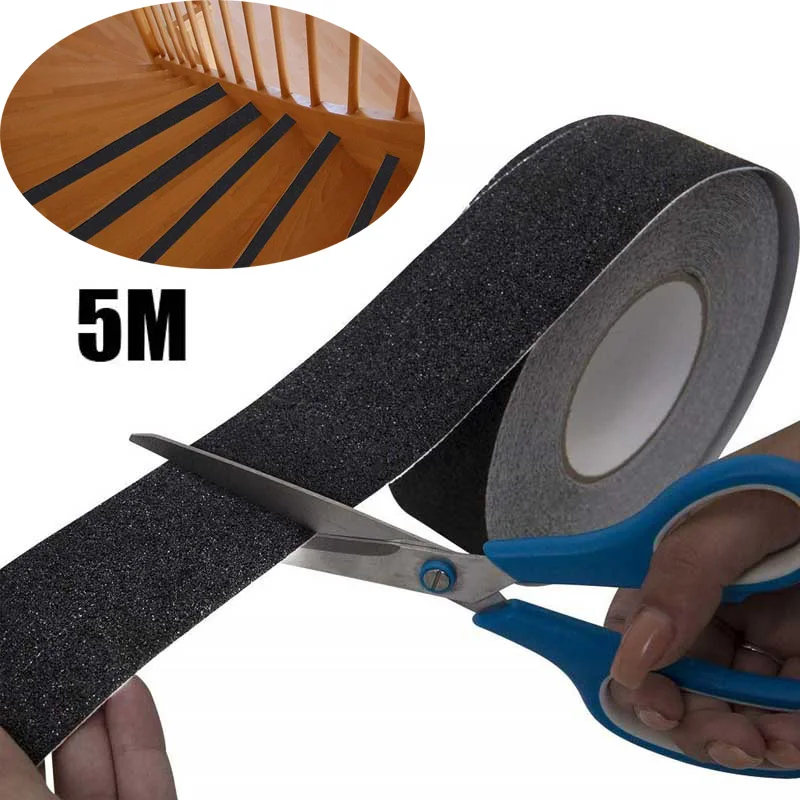 

5cmx5M/1cmx5M Non Slip Safety Grip Tape Indoor/Outdoor High Friction Anti-Slip Stickers Strong Safety Traction Tape Stairs Floor
