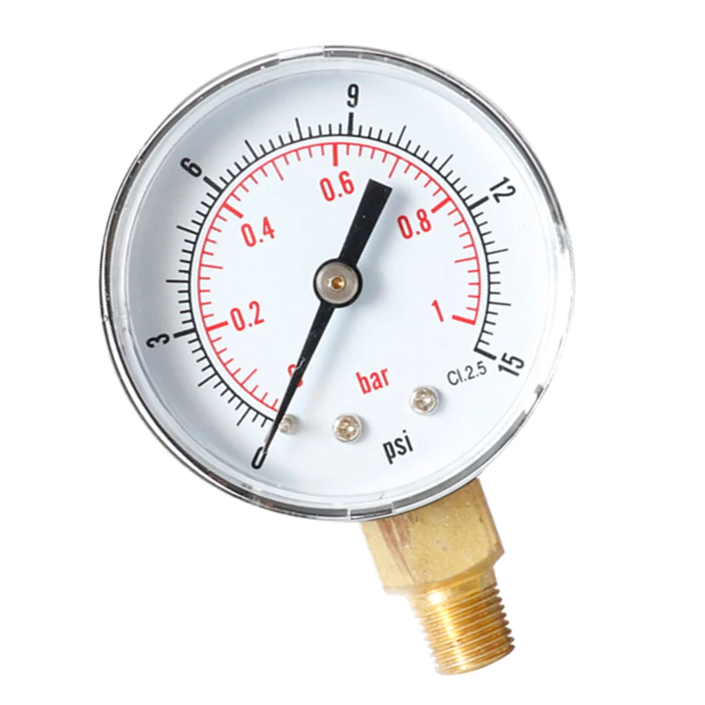 Манометр 1/8 BSP Thread 0-15PSI 0-1 Bar 0-60PSI 0-4 бар манометр двойные весы для контроля давления