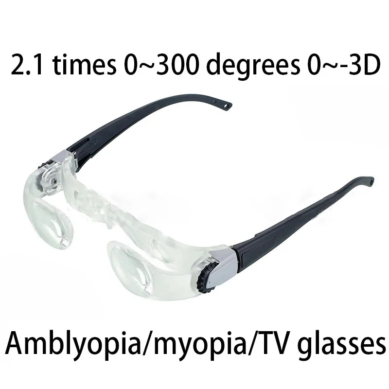 Складные Часы ТВ компьютер Рыбалка фильм Amblyopia 2 1 X Лупа Очки для близорукости 0 300