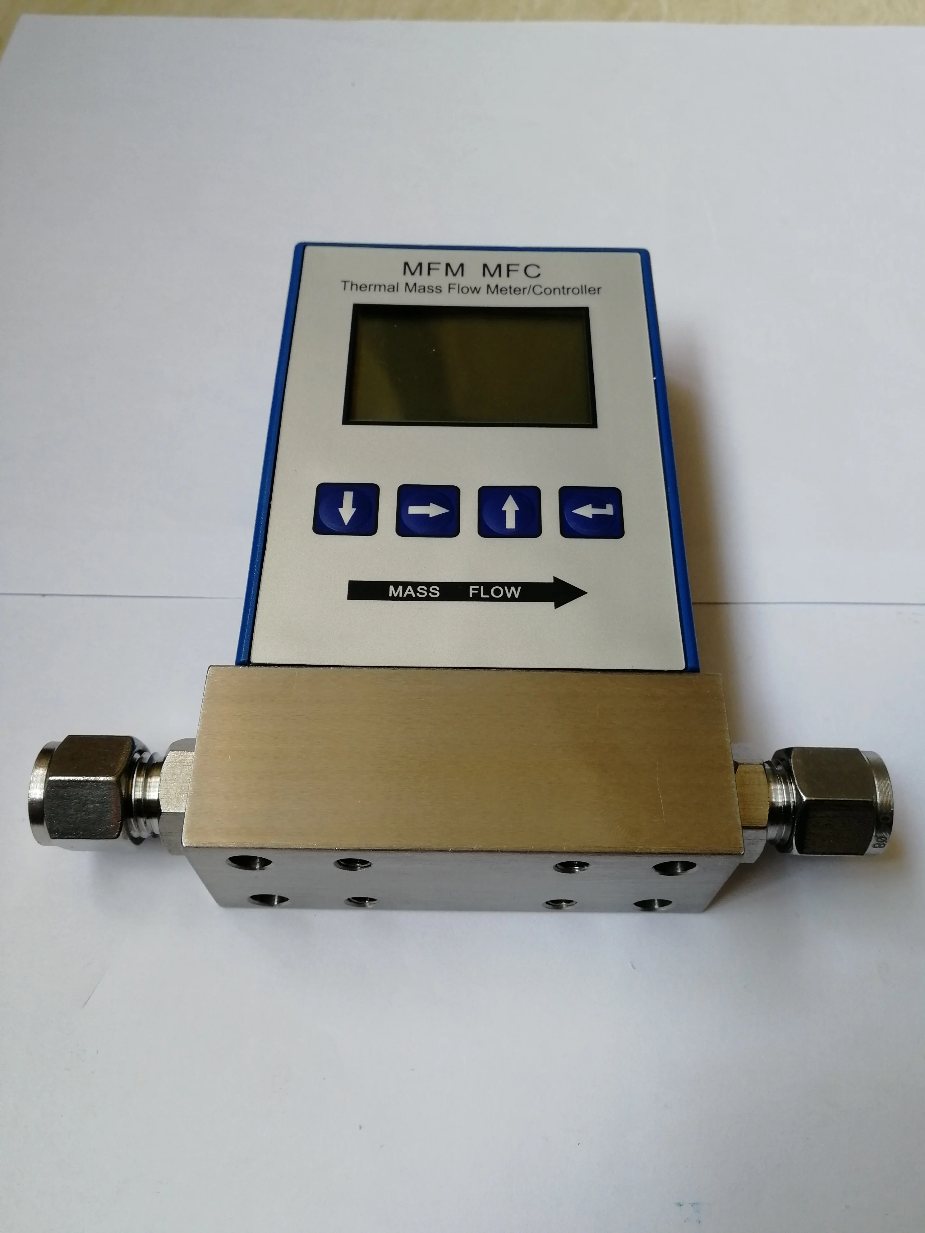 Compress air oxygen argon nitrogen micro gas flow Thermal mass meter 1-15L/min 24VDC power supply LCD display 4-20mA | Инструменты