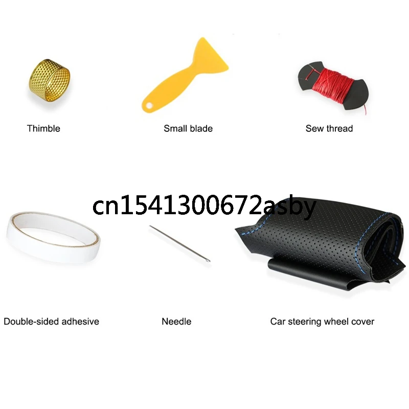 

For Mercedes-Benz C-Class C200 GLC260L E-Class E300L S-Class DIY all black suede special steering wheel cover auto parts