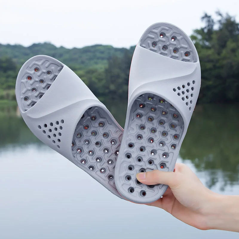 

Bathroom slippers for male summer couples massage at home with large size flip-flops for bathing fast dry non-slip female