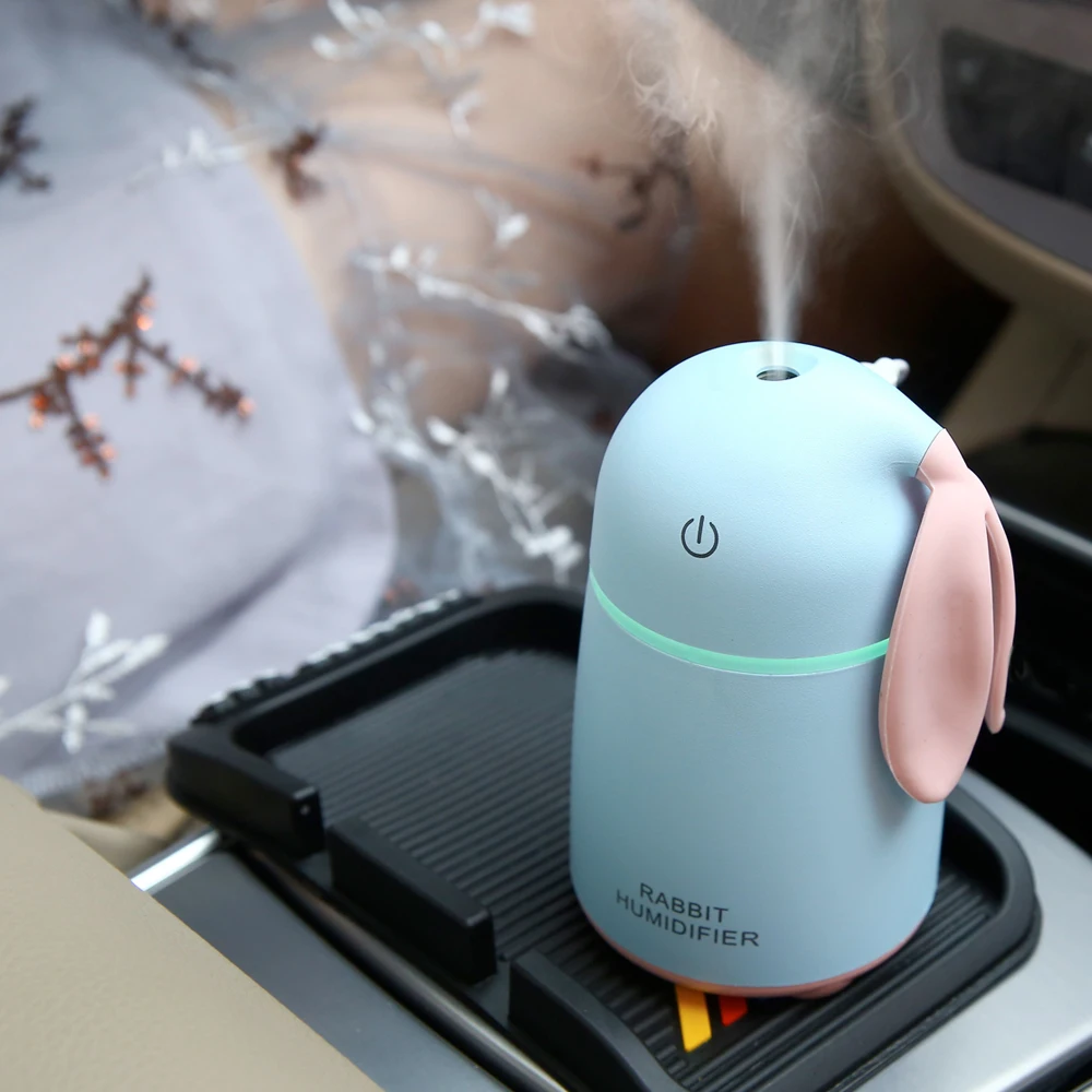 

DC 5V USB Mini Water Mist Diffuser Ultrasonic Air Humidifier Creative Cartoon Rabbit Car Atomizer Air Purifier 170ML