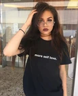 Женская футболка с надписью More Self Love, в стиле Харадзюку