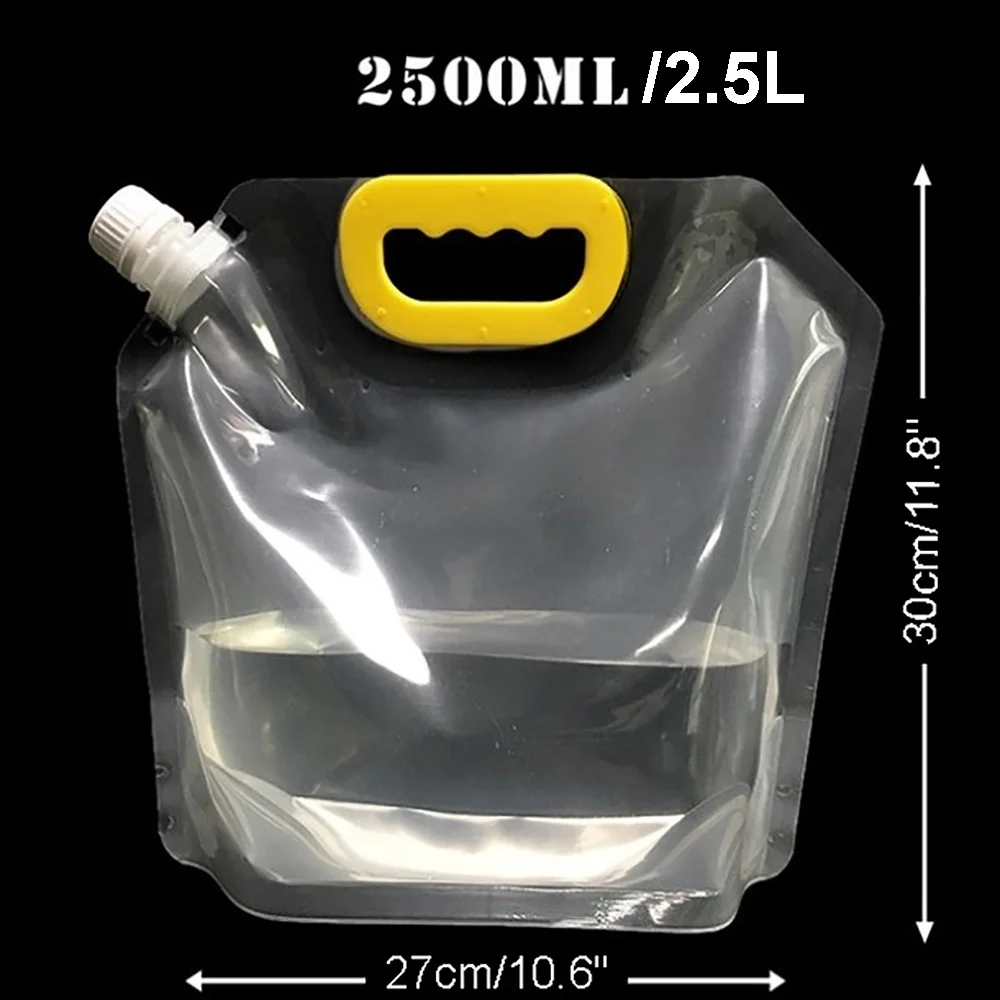 1.5/2.5/5L Clear Foldable Drinking Bags Drinks Flasks Liquor Carrier Plastic Spout Container For Beer Soy Milk Coffee | Дом и сад