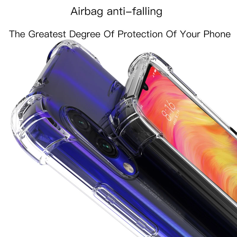Силиконовый чехол для телефона Redmi Note 7 pro 8 4x5 6 S2 прозрачный Xiaomi Mi 9 8se se 8lite задняя