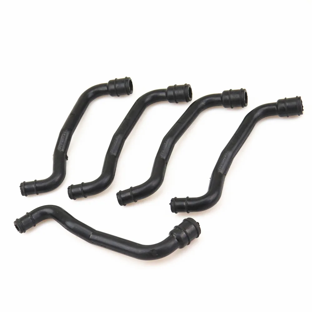 

FHAWKEYEQ 5Pcs Engine Crankcase Breathe Vent Pipe Exhaust Hose For VW Golf Bora Jetta A3 Seat Leon Toledo 06A103221AF 06A103221A