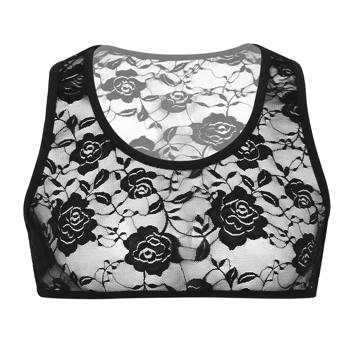 Мужское прозрачное Прозрачное нижнее белье ночное сексуальный мини-жилет топ