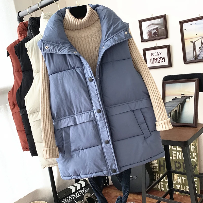 

Cheap wholesale 2019 new autumn winter Hot selling women's fashion casual female nice warm Vest Outerwear BP329