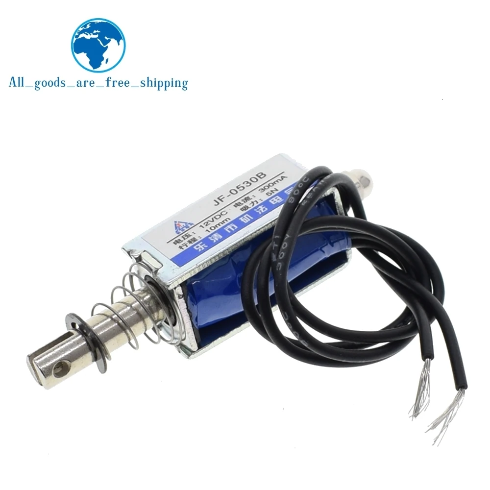 TZT JF-0530B DC 6 в 12 В 24 В Push& Pull Тип открытой рамки Электромагнит keepping Force 5N Путешествия 10 мм линейный соленоид