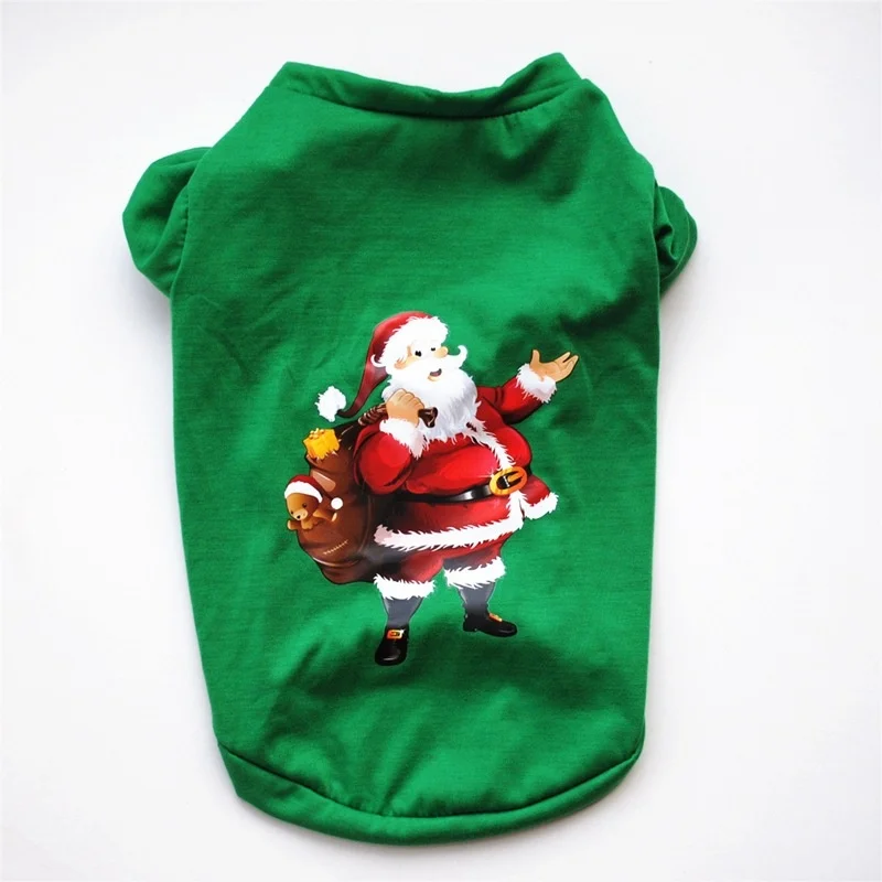 

Breathable Pet Clothing Small Big Dog Christmas Vest Spring And Summer Comfortable Cotton T-Shirt Clothing