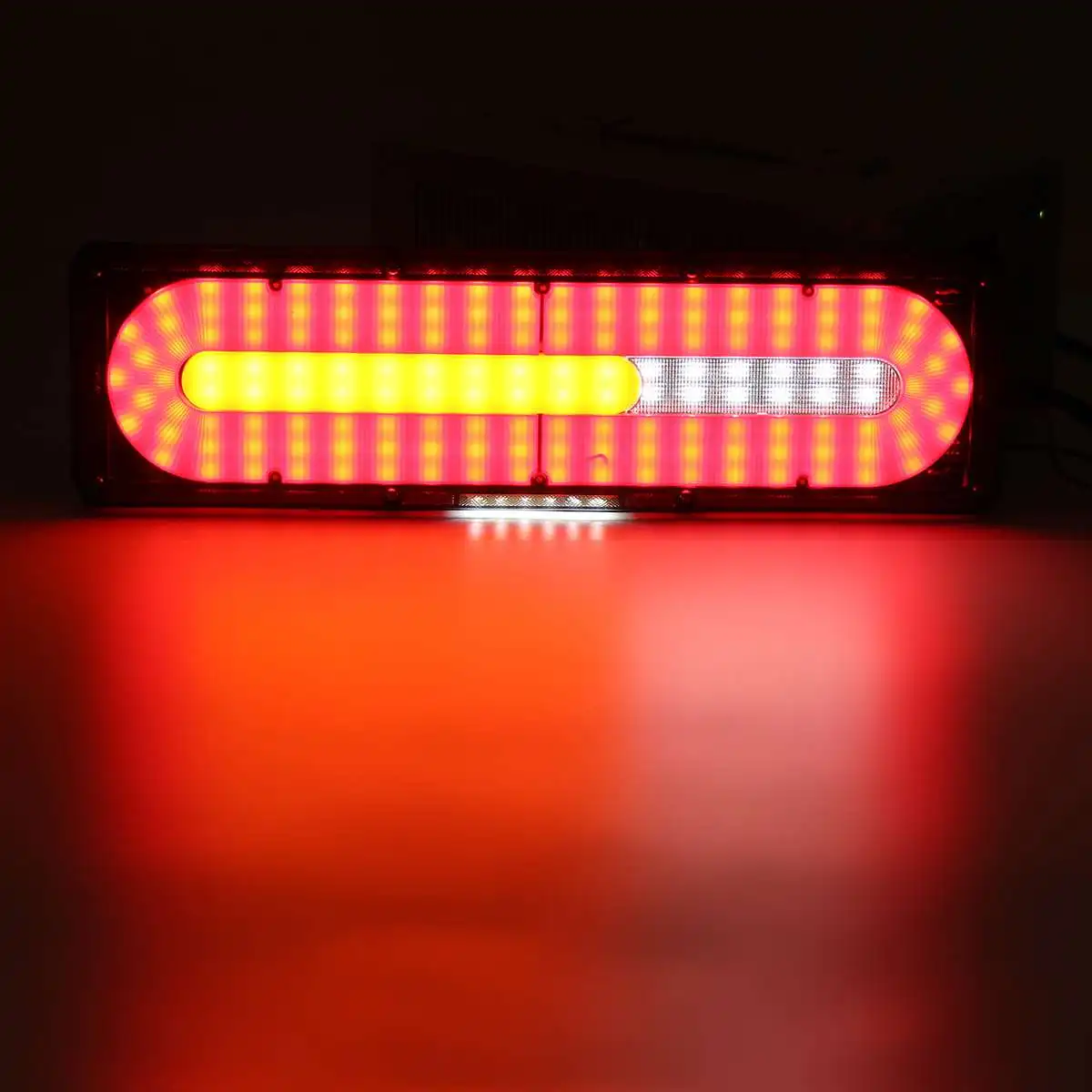 

2x LED Tail Rear Light 5 Modes Halo Neon Brake Dynamic Turn Signal Lamp Taillight for DAF MAN SCANIA IVECO Truck Lorry Trailers