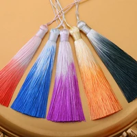 4pcs of gradient tassels section flat color vertical hanging tassels cultural and creative diy bookmark fan pendant tassels