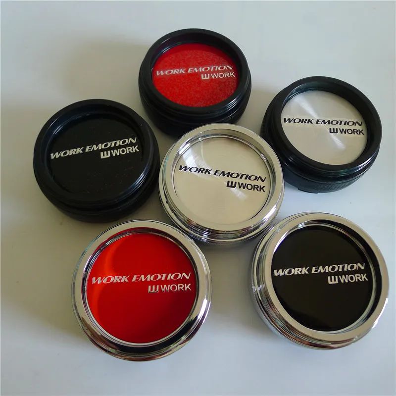 

4pcs 60mm For WORK EMOTION W WORK Car Wheel Center Hub Emblem Badge Cap Cover 45mm Stickers Auto Styling Accessories