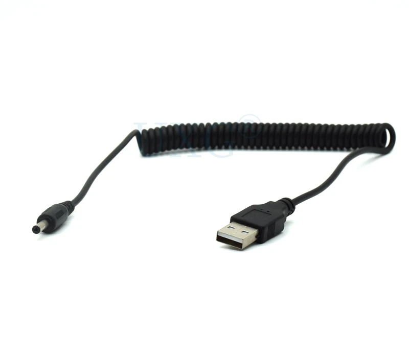 90 Угол PC USB папа к 5 В DC 3 мм x 1 35 баррель разъем Телескопический пружинный Кабель