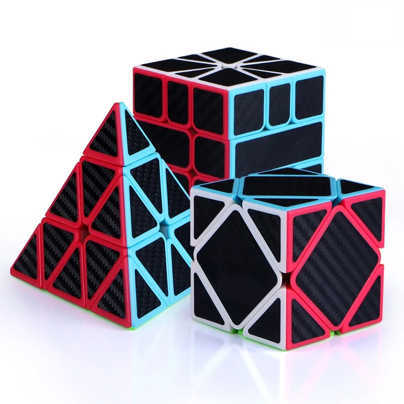 Кубик Рубика скоростной QIYI 11 видов 2x2 3x3x3 4x4 5x5 наклейка из углеродного волокна