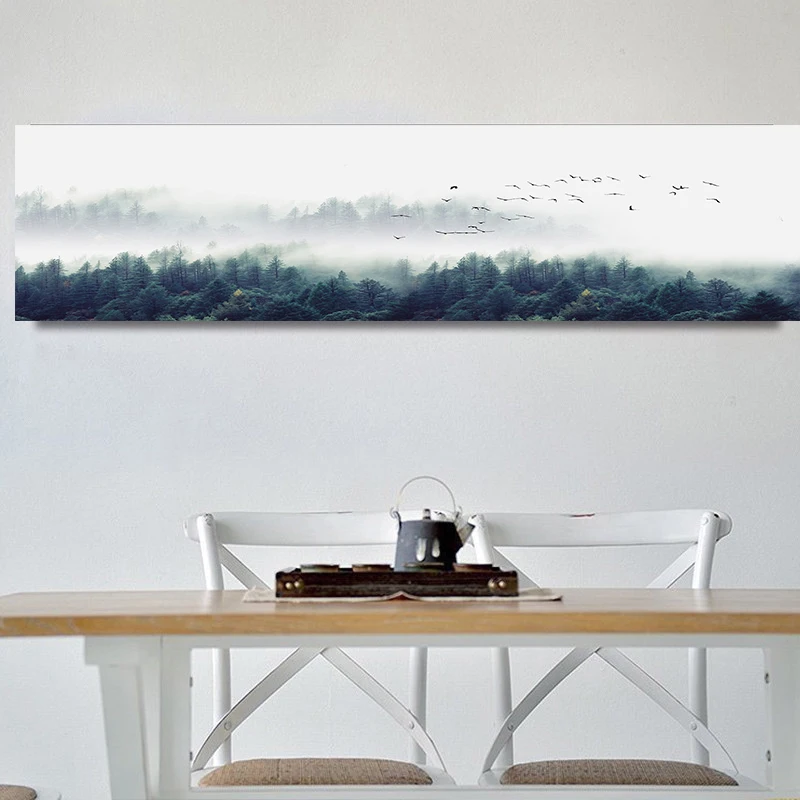 Современное минималистичное украшение на холсте в скандинавском стиле с