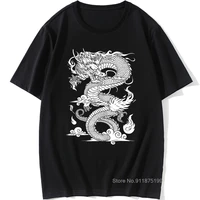 chinese dragon t shirt fun black tshirt prevailing men t shirt oneck short sleeve 100 cotton tops eastern chic tees