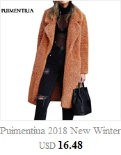 Puimentiua новые зимние утолщенные флисовые пальто для женщин длинные теплые с длинным рукавом из искусственного меха с отворотом куртка Женский плюшевый Кардиган Верхняя одежда