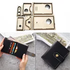 Новый японский кожаный шаблон кожевенное ремесло шитье шаблон инструменты аксессуар мужской кошелек сумка для карт узор 9x11cm