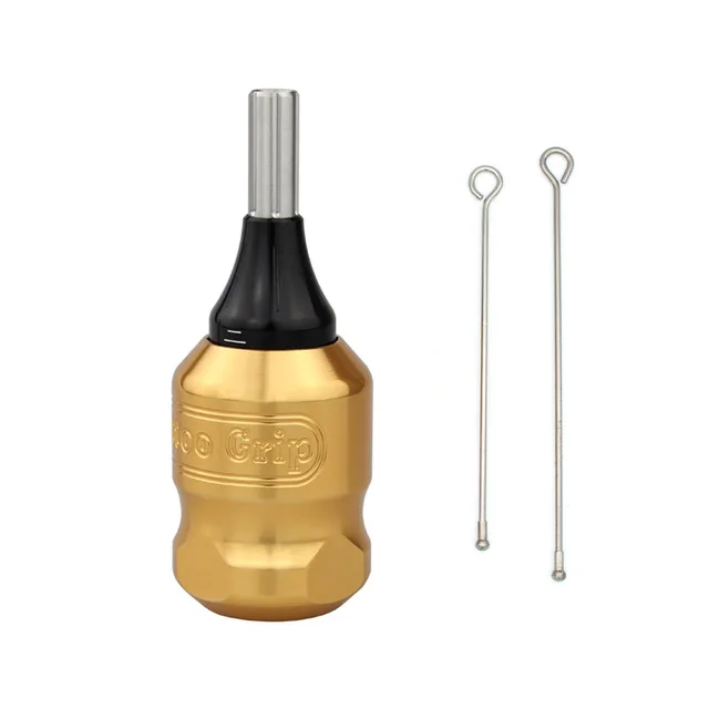 High Quality Tattoo Grip 32mm Gourd Shape Aluminum Alloy Adjustable 4mm Tube For Cartridges Needles Free Shipping |