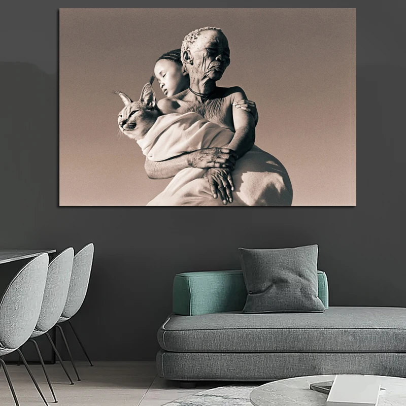 Большой размер старинное Обнимание природа искусство холст картина на стену для